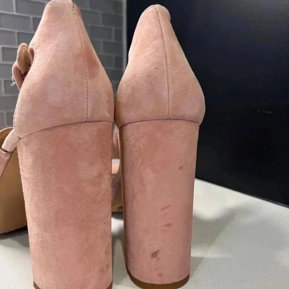 Vince Camuto Mauve Suede Block Heel Ankle Strap - Size 10 - Picture 7 of 14